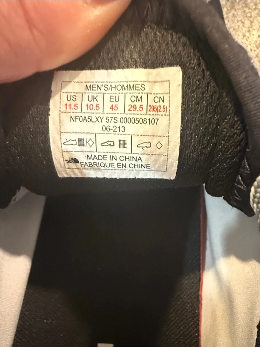The North Face Men's Grey and Black Vectiv Trail Running Shoes - size 11.5